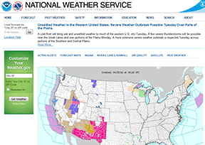 美國國家氣象局官網