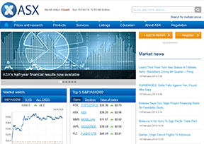 澳洲证券交易所（ASX）官网