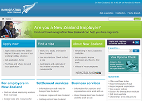 新西兰移民局官网