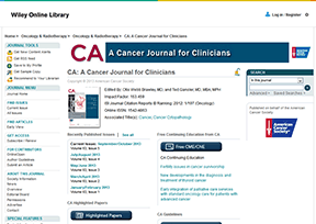 《临床肿瘤杂志》(CA Cancer J Clin)官网
