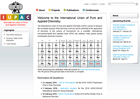 国际纯粹与应用化学联合会（IUPAC）官网