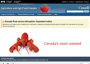 加拿大农业及农业食品部官网