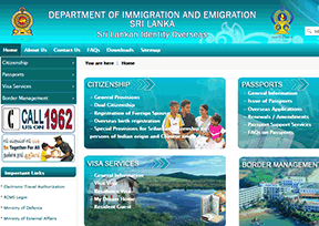 斯里兰卡移民局官网