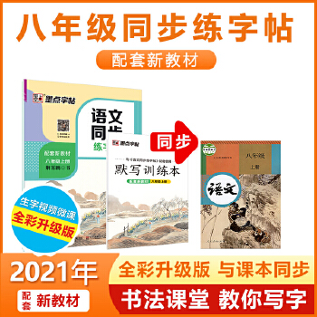 墨点字帖 2020新版初中语文同步练字帖八年级上册赠训练本 初中语文教材生字课本同步写字课课练PDF,TXT迅雷下载,磁力链接,网盘下载